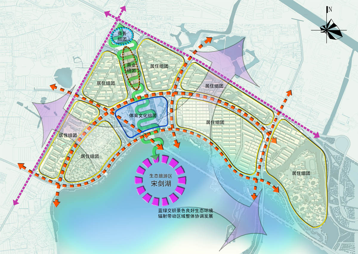 江苏常州 武进区遥观镇剑湖区概念规划